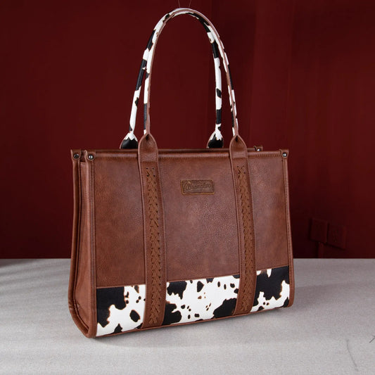 Wrangler Cow Print Wide Tote